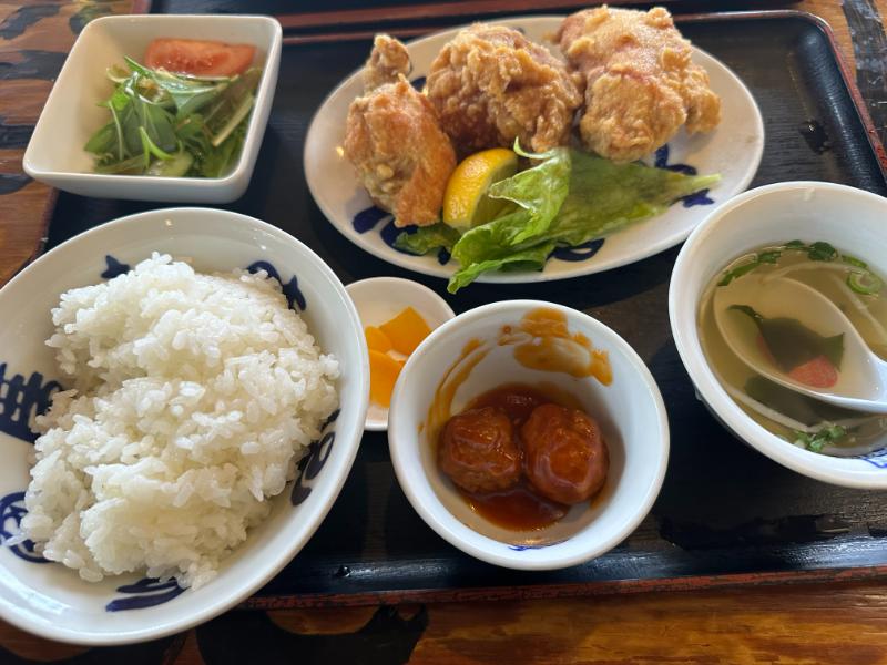 鶏のから揚げ定食